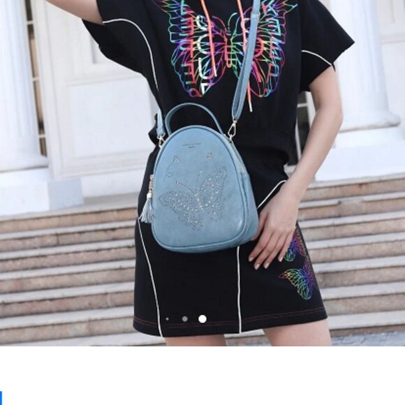 Butterfly Backpack Handbag Yellow Sequin Butterfly mini backpack - Picture 13 of 13